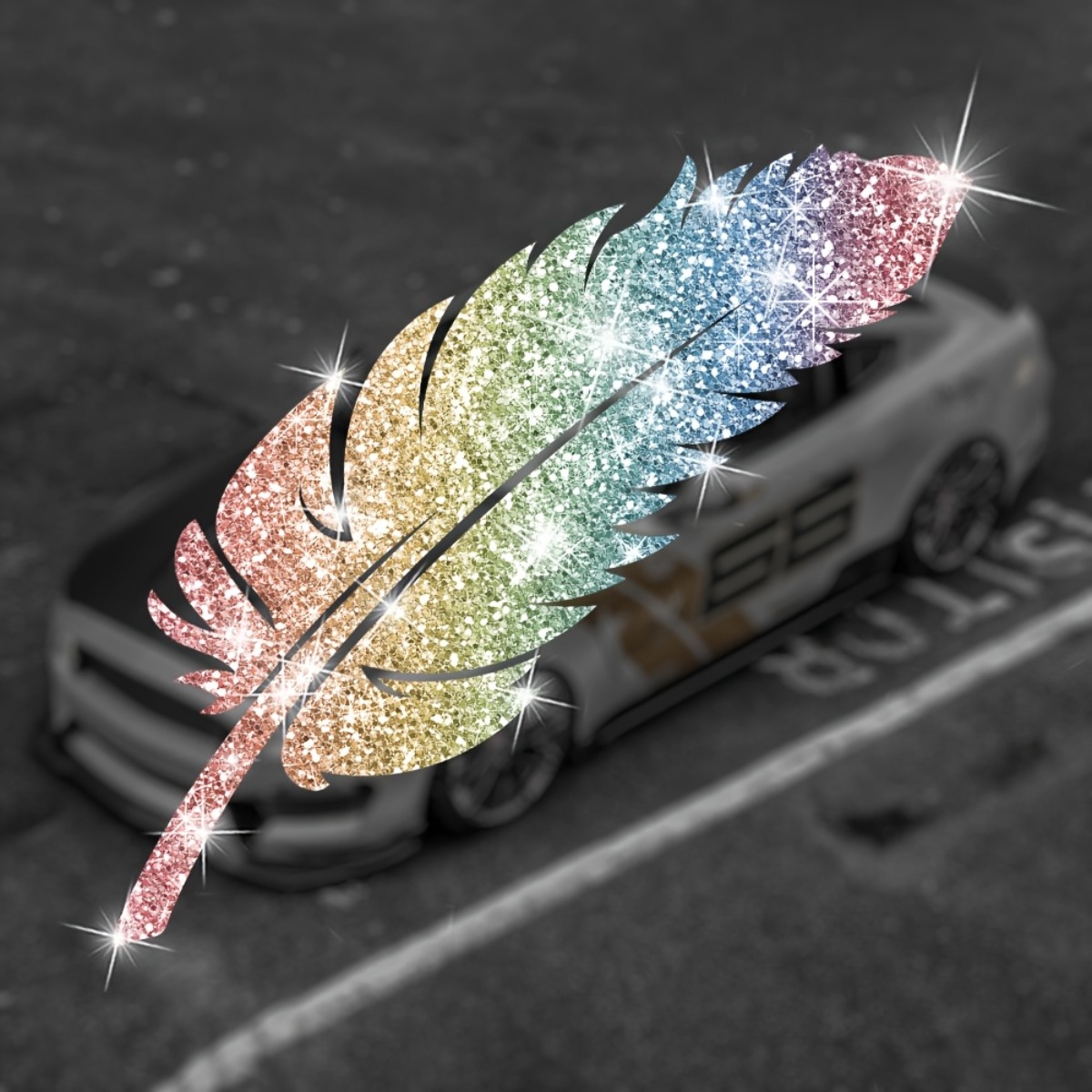 2 Stück Glitzer-Feder-Motorrad – Glitter Vinyl Roll Bewertung und Preis